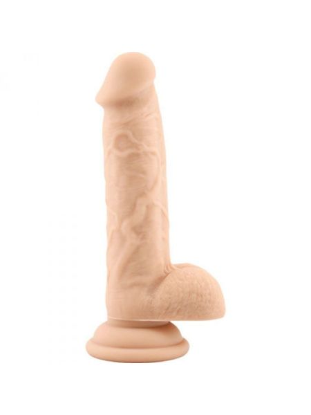 Dildo z jądrami przyssawką realistyczny penis 18 cm - 2