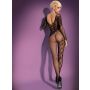 Siateczkowe bodystocking duży dekolt F210 S/M/L - 4