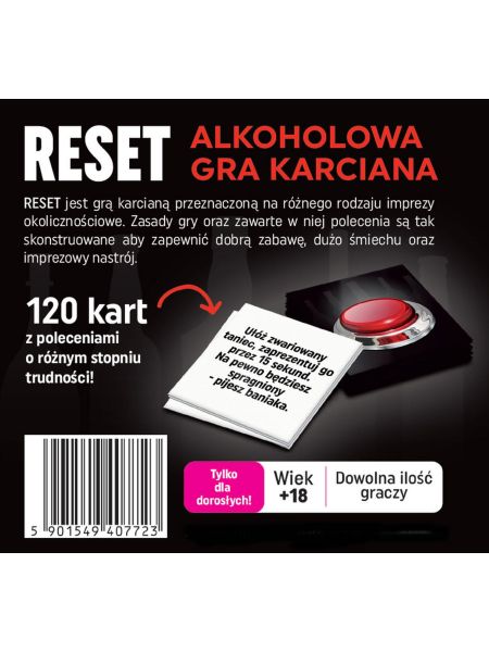 RESET gra imprezowa alkoholowa prezent karciana - 3