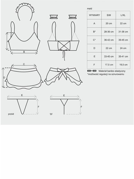 Kostium erotyczny przebranie pokojówka obsessive S/M - 3