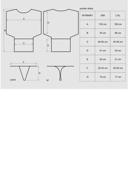 Sex komplet siateczka sukienka stringi obsessive S/M - 2