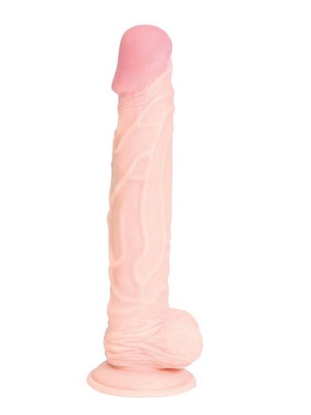 Penis realistyczny żylasty miękki dildo 24 cm - 3