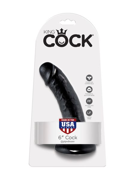 Dildo-COCK 6 INCH BLACK - 4