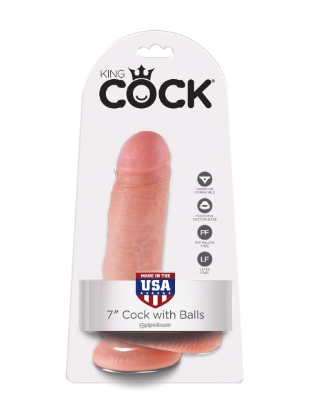 Dildo-COCK 7 INCH W/ BALLS FLESH - 4