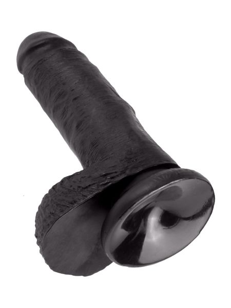 Dildo-COCK 7 INCH W/ BALLS BLACK - 10