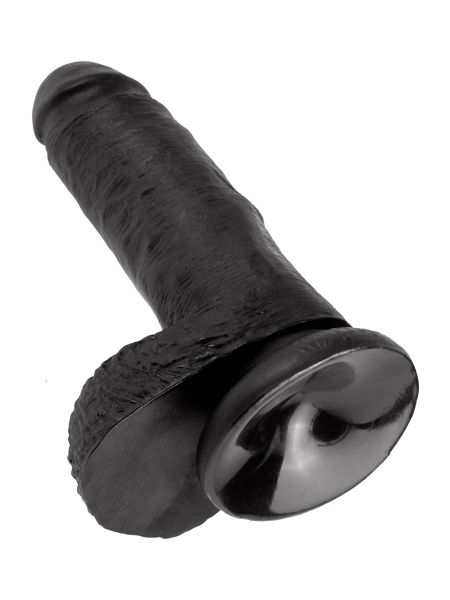 Dildo-COCK 7 INCH W/ BALLS BLACK - 9