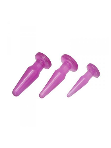 3 korki analne zestaw do rozciągania buttplug - 3