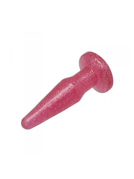 Korek analny plug żelowy brokat sex analny 12cm - 2