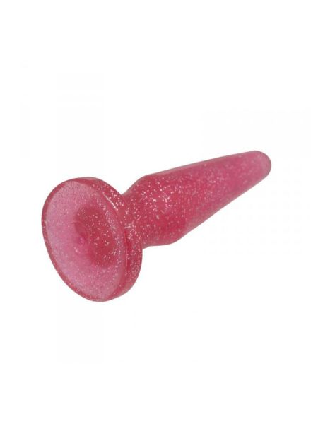 Korek analny plug żelowy brokat sex analny 12cm - 3