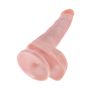 Dildo-KING COCK 6"" COCK WITH BALLS FLESH - 12