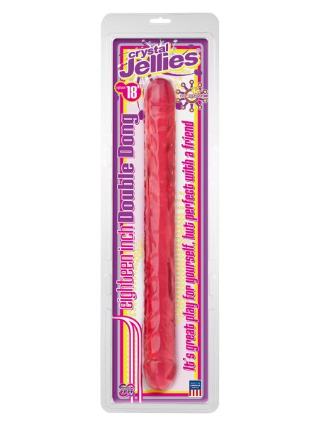 Dildo żelowe różowe do podwójnej stymulacji 46 cm - 3