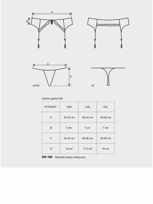 Pas do pończoch stringi koronka komplet Charms XXL - image 2