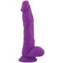 Długie duże dildo realistyczne przyssawka jądra 24cm fioletowe - 3