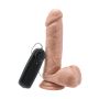 Realistyczne dildo z wibracjami duże jądra pilot 18 cm - 3