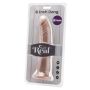 Realistyczne dildo z wibracjami pilotem cielisty 20 cm - 4