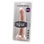 Realistyczne dildo z wibracjami pilotem cielisty 20 cm - 5