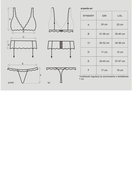 Pas stringi biustonosz sex komplet Emperita L/XL - 3