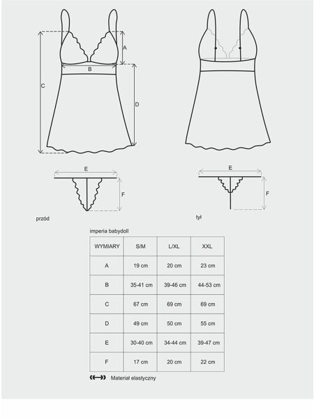 Prześwitująca koszulka stringi komplet Idillia L/XL - 2