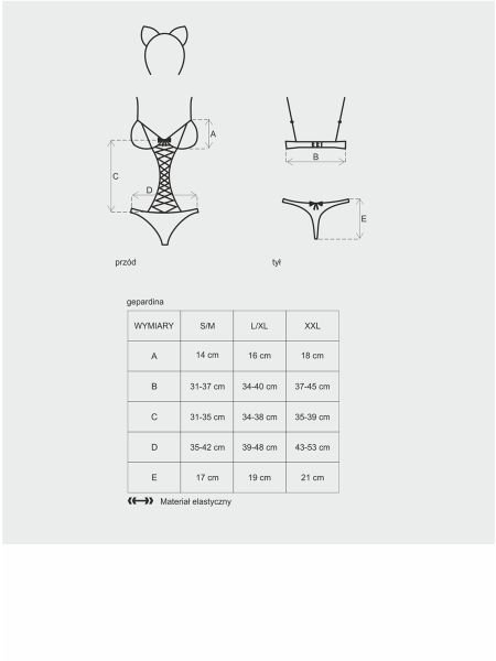 Erotyczny kostium kocica przebranie Gepardina L/XL - 5