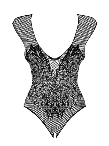 Kuszące przejrzyste body sex siateczka B112 S/M/L czarne - 6