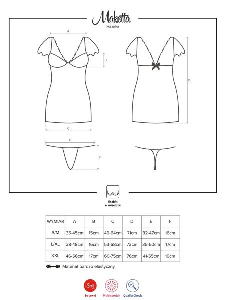 Zmysłowy komplet sex koszulka stringi Moketta L/XL - 3