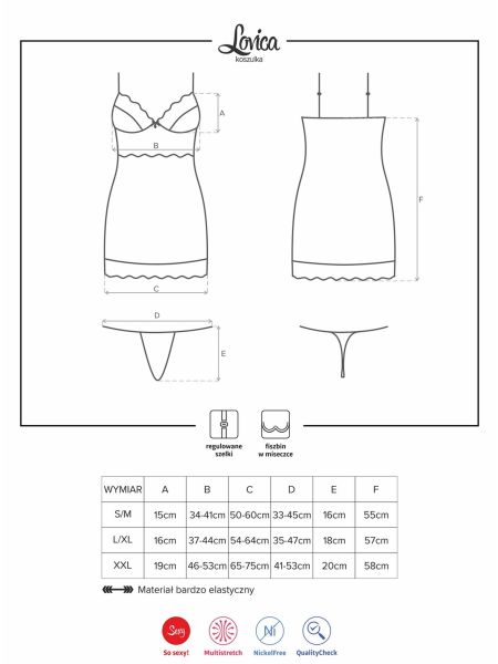 Erotyczna koszulka stringi sex komplet Lovica S/M - 3