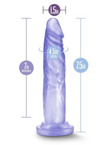 Miękkie przezroczyste dildo mocna przyssawka 17 cm - 4