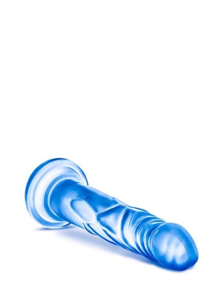 Dildo - sztuczny męski członek żelowy niebieski 17 cm - 5