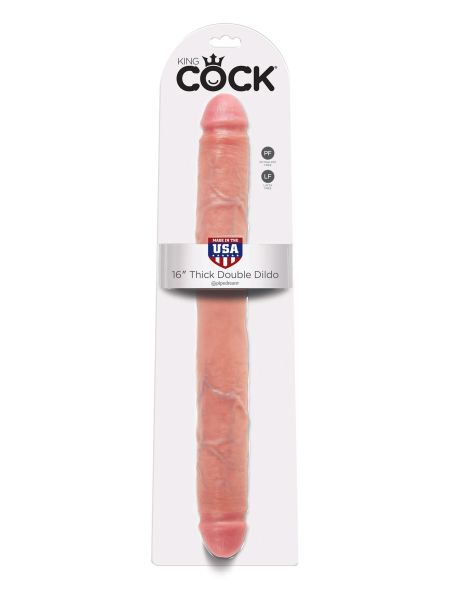 Penis podwójne dildo dwie końcówki sex lesbijski 40,5 cm - 4