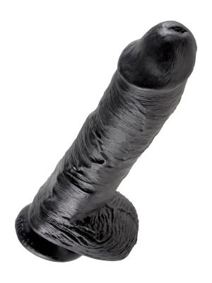 Dildo-COCK 10 INCH W/ BALLS BLACK - image 2