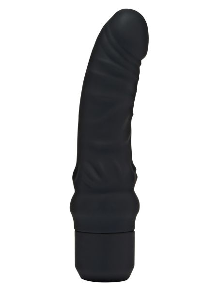 Wibrator gruby realistyczny penis czarny silikon 17 cm - 2