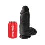 Penis grube czarne żylaste dildo z mocną przyssawką 23 cm - 6