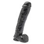 Dildo-COCK 11 INCH W/ BALLS BLACK - 2