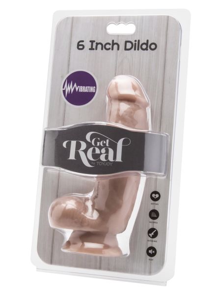 Realistyczne dildo z wibracjami duże jądra pilot 15 cm - 3