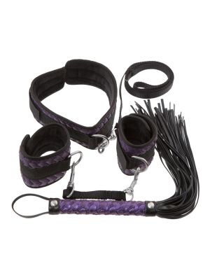 Zestaw BDSM pejcz obroża kajdanki smycz bondage - image 2