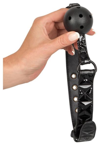 Knebel oddychający z okrągłą kulką BDSM bondage - 4