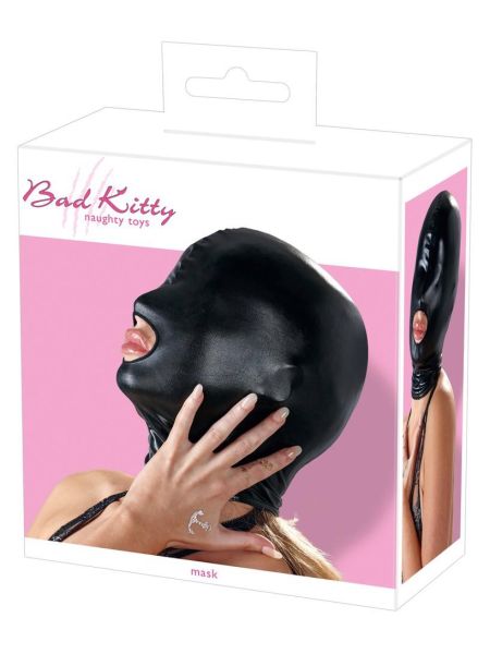 Maska bondage BDSM niewolnicza na głowę twarz oczy - 8