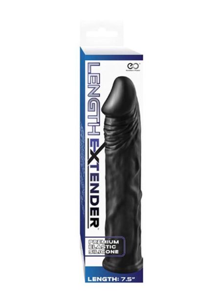 Stymulator-LENGTH EXTENDER SLEEVE 7.5INCH BLACK