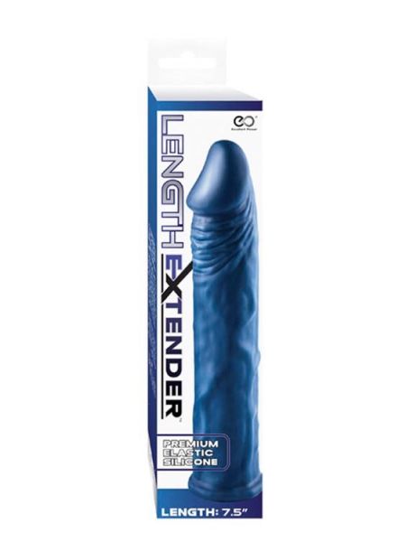 Stymulator-LENGTH EXTENDER SLEEVE 7.5INCH BLUE