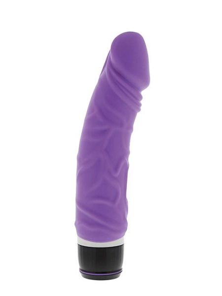 Wibrator realistyczny - penis z wibracjami silikon fiolet - 3