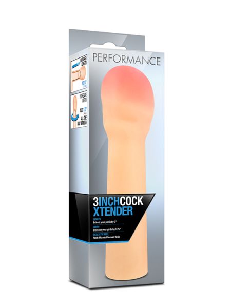 Stymulator-PERFORMANCE 3INCH COCK XTENDER BEIGE - 2