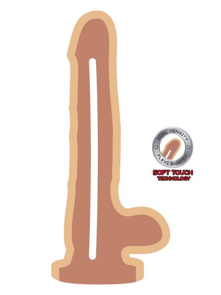 Dildo realistyczny penis z jądrami przyssawka 17cm - 4