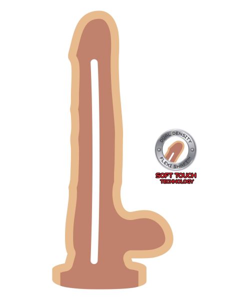 Dildo realistyczny penis z jądrami przyssawka 17cm - 5