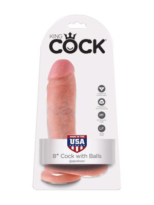 Dildo-COCK 8 INCH W/ BALLS FLESH - image 2