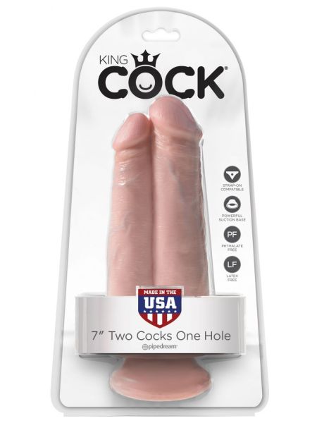 Dildo-Two Cocks One Hole 7 Inch - 2