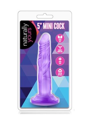 Dildo-NATURALLY YOURS 5INCH MINI COCK PURPLE