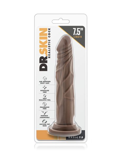 Dildo-DR. SKIN REALISTIC COCK 7.5 CHOCOLATE - 3