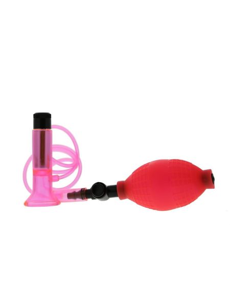 Pompka-CLITORAL VIBRATING PUMP - CLEAR HOT PINK