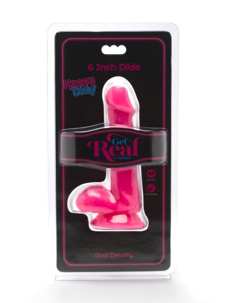 Realistyczny penis z jądrami dildo przyssawka 15cm - 2