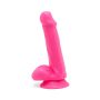 Realistyczny penis z jądrami dildo przyssawka 15cm - 2